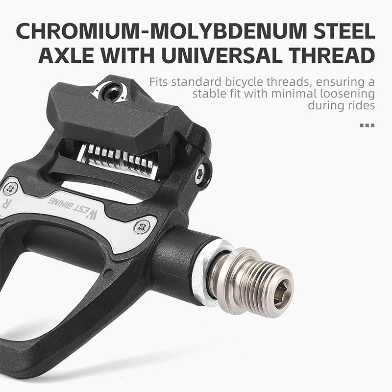 WEST BIKING Self Locking Bicycle Pedal Professional SPD System Road Bike Pedal With Cleat Ultralight DU Bearing Bike Accessories