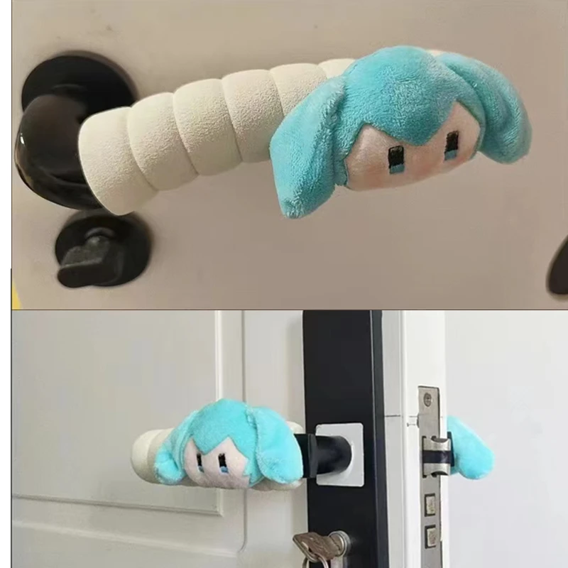 Doorknob Gloves Handle Protective Cover Anti-collision Pad Cartoon Pull Handle Cute Round Entry Door Lock Protective Cover