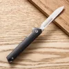 Small Folding Scalpel Knife EDC Carbon Fibre Handle Utility Knives With Clip Compact Keychain Boxcutter With Replaceable Blades 2