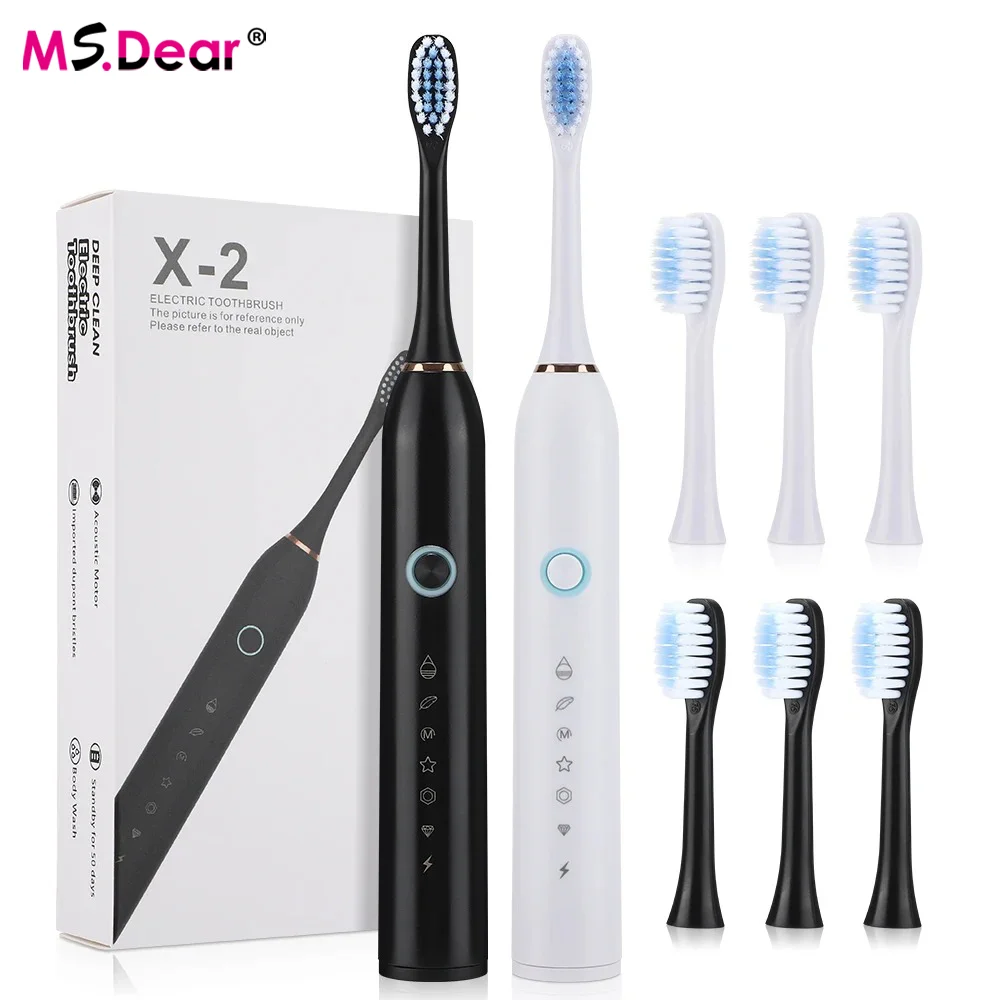 Rechargeable Electric Toothbrush for Adults with Whitening Mode