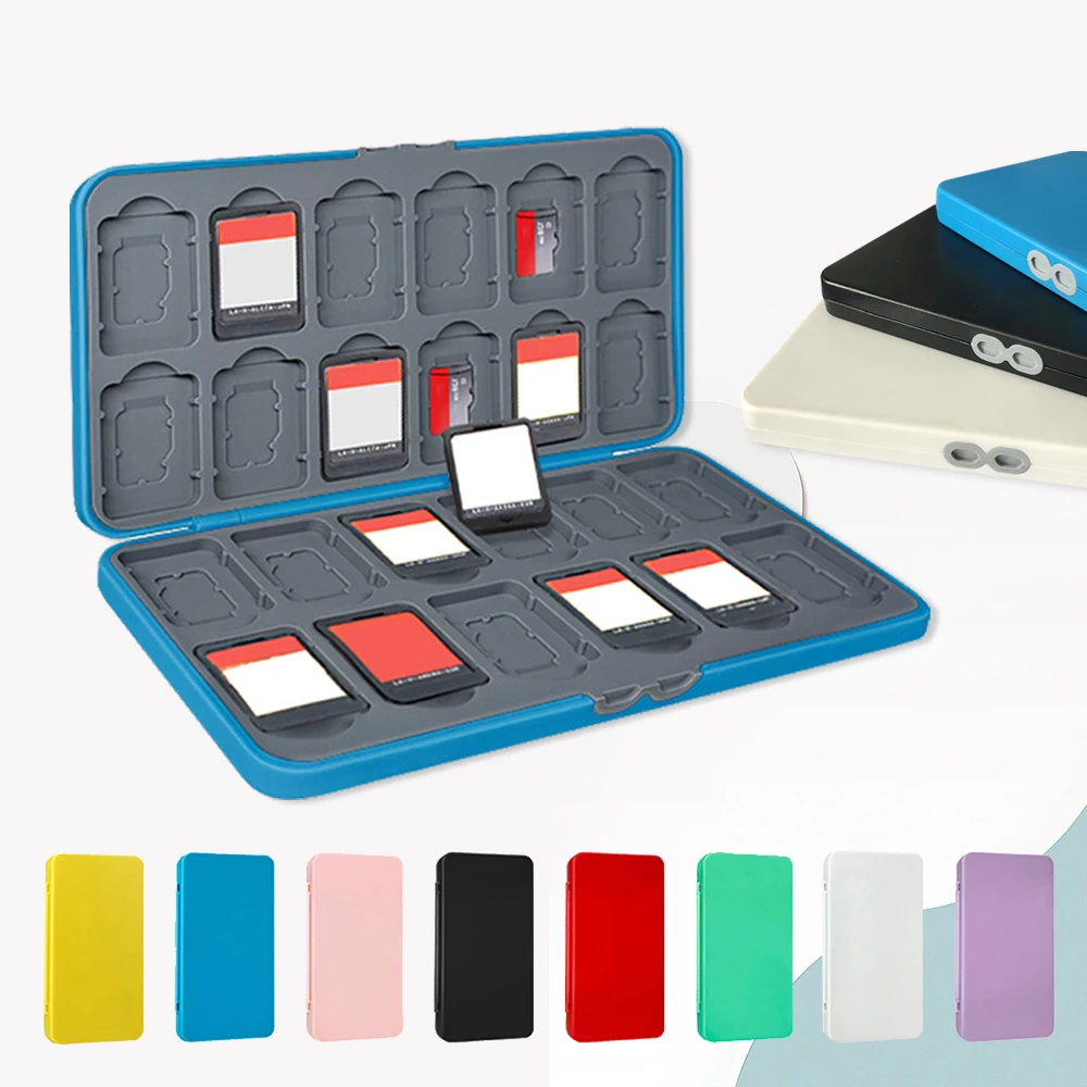 Compact Game Card Storage Box with 24 Game and Micro SD Slots
