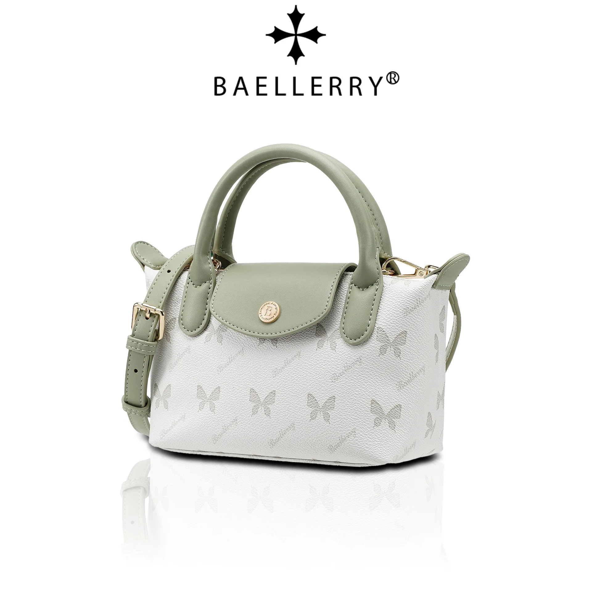 1Pcs Butterfly Print Fashion Handbag, Adjustable Shoulder Strap, Sweet Butterfly Pattern Small Bag, Niche Design Commuter Date Small Square Bag, Women's Daily Shoulder Crossbody Handbag