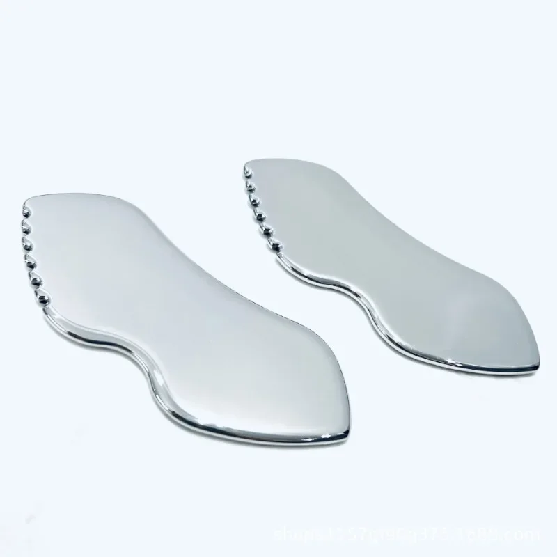 

Practical Facial Beauty Serrated Scraping Board 304 Stainless Steel Scraping Board Acupoint Massager