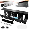 Under Desk Cable Management Tray Desk Cord Organizer Carbon Steel Cable Management Accessories Office Storage Rack 1 or 2 pcs 2