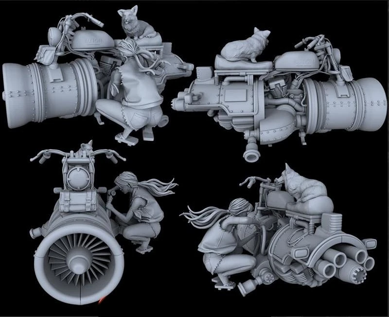 Kit Figurine Résine H/65mm : Ancienne Reine Des Os Du Dragon (impression 3D, Non Assemblée)