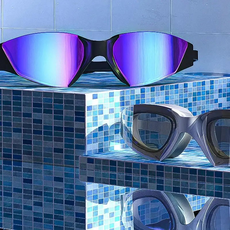 Swim Goggles For Adult Men Women Clear Vision Waterproof UV Protection