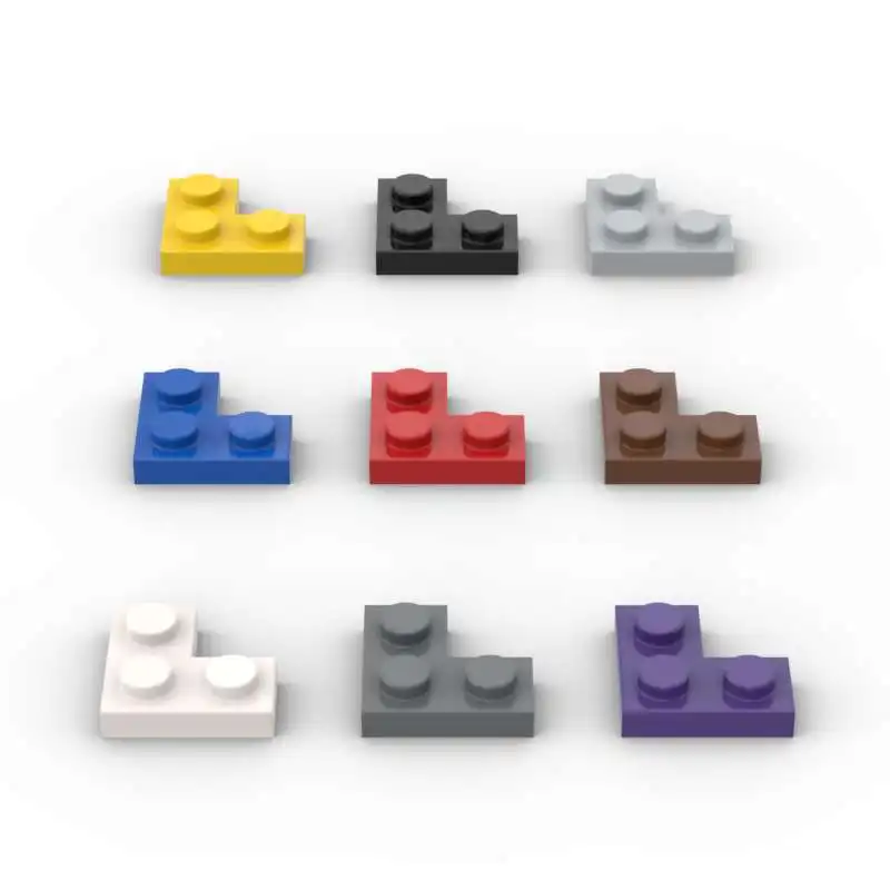 Фото MOC 10 шт. 2420 пластина 2x2, набор строительных блоков, высокотехнологичная доска, угловые блоки, частицы, идея «сделай сам», игрушки, подарки для детей на день рождения №1