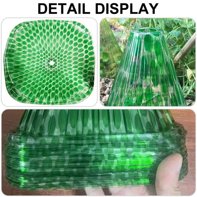 Kerti Cloche Átlátszó Egymásra Rakható Maximális Fényhatás Növény Növekedése Újrafelhasználható A Nap Üvegházhatású Növények Ellen - Image 4