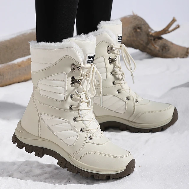 Waterproof Winter Snow Ankle Boots – Plush-Lined, Grip Sole