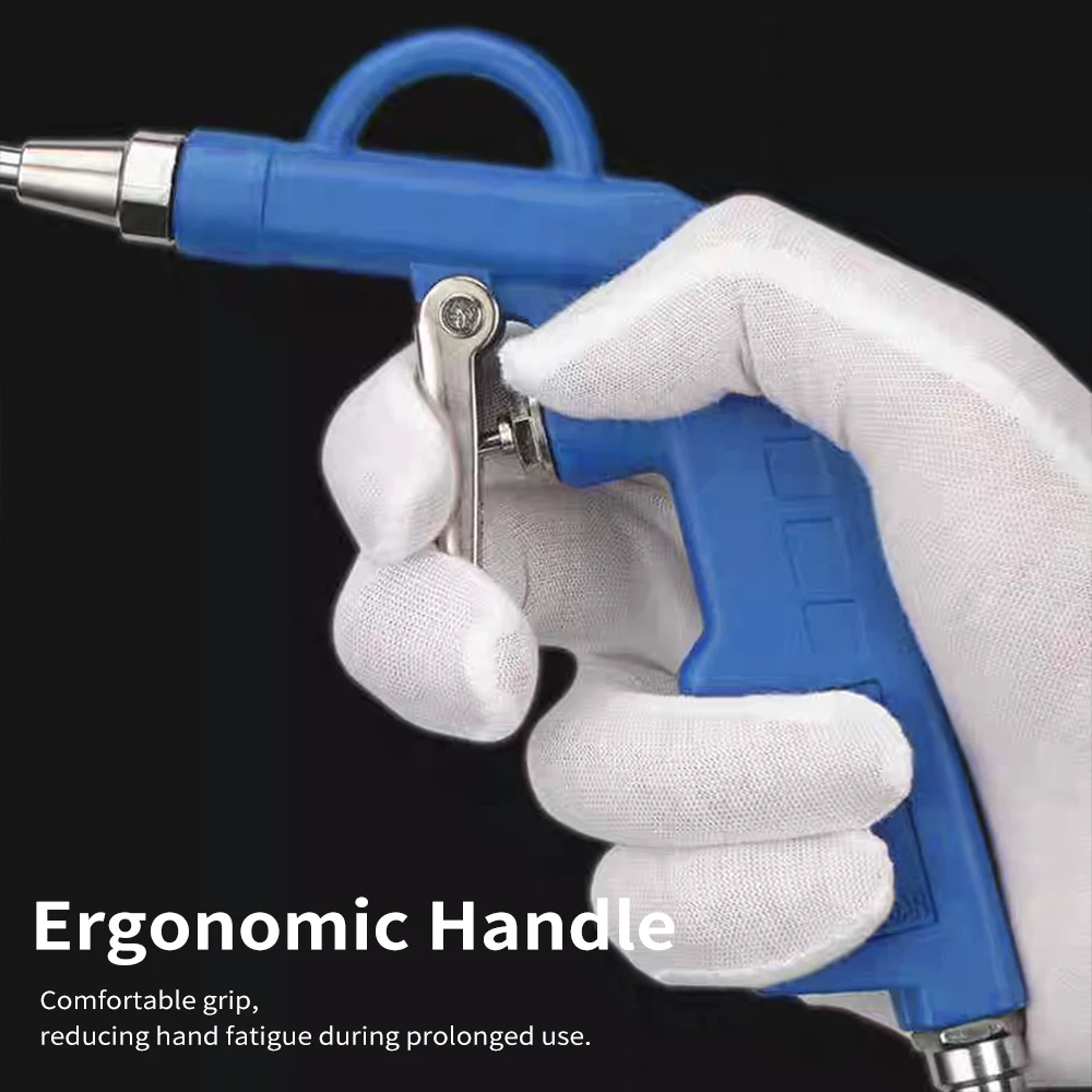 Air Blow Gun High Flow Extended Nozzle Pneumatic Air Compressor Accessories Dust Cleaning Tool
