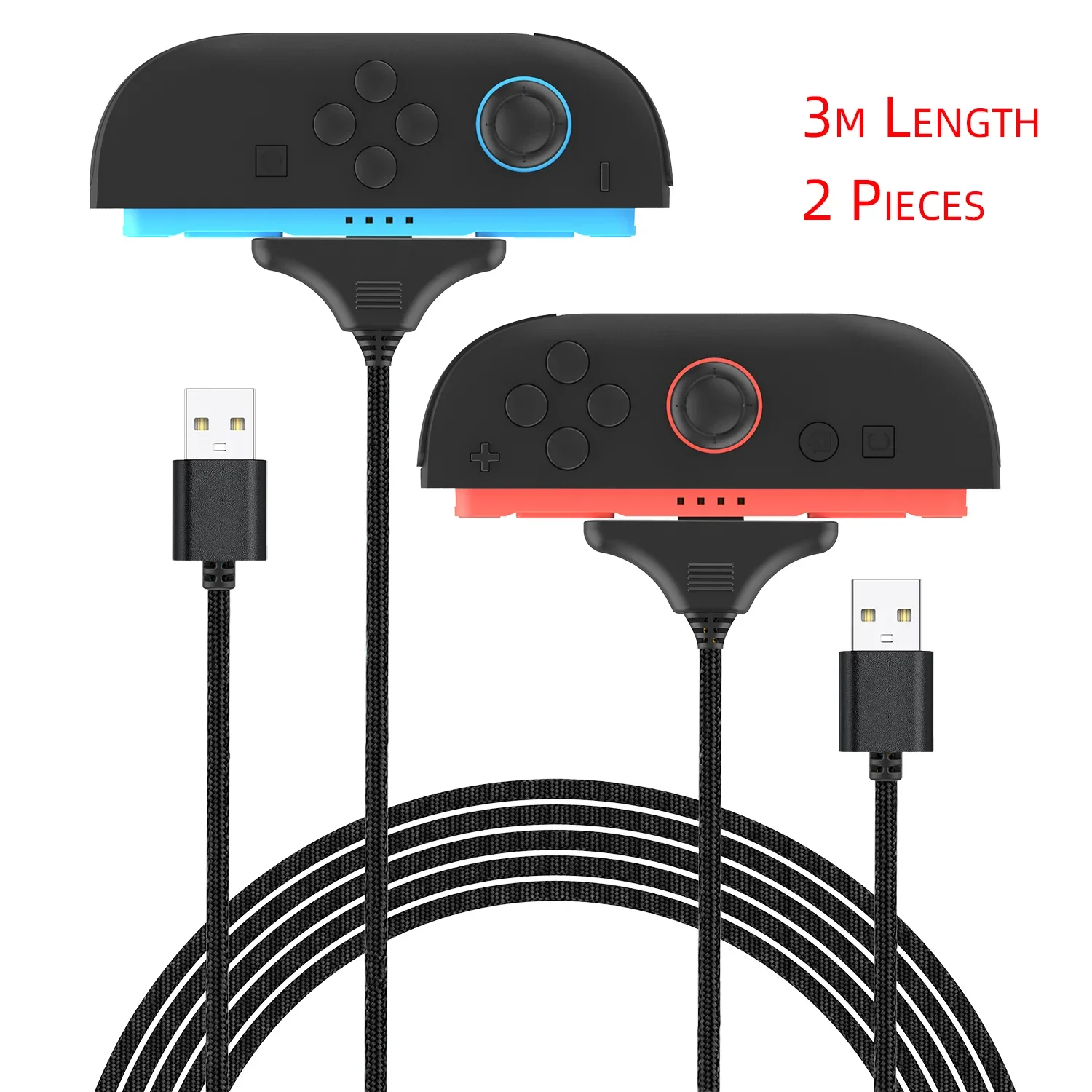 Magnetic Charging Cable for Nintendo Switch 2 Joy Pad Controllers, 3m Length Revisible Interface Joy Pad Charger Cable