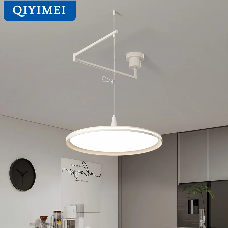 QIYIMEI Modern LED Chandeliers Living Dining Room Kitchen Lights Hanging lamps Indoor Lighting Home Decor Arm Adjustable Lustres