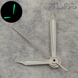 Green Luminous Watch Hands - Santos Style Modification Parts (Silver)