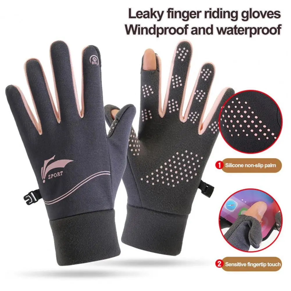 Full Finger Gloves Winter Warm Women's Windproof Water-resistant Cycling Gloves Non-slip Full Finger Touch Screen Design Outdoor 1 pair outdoor touch screen gloves men women unisex reflective windproof non slip full finger sports gloves for bicycle cycling