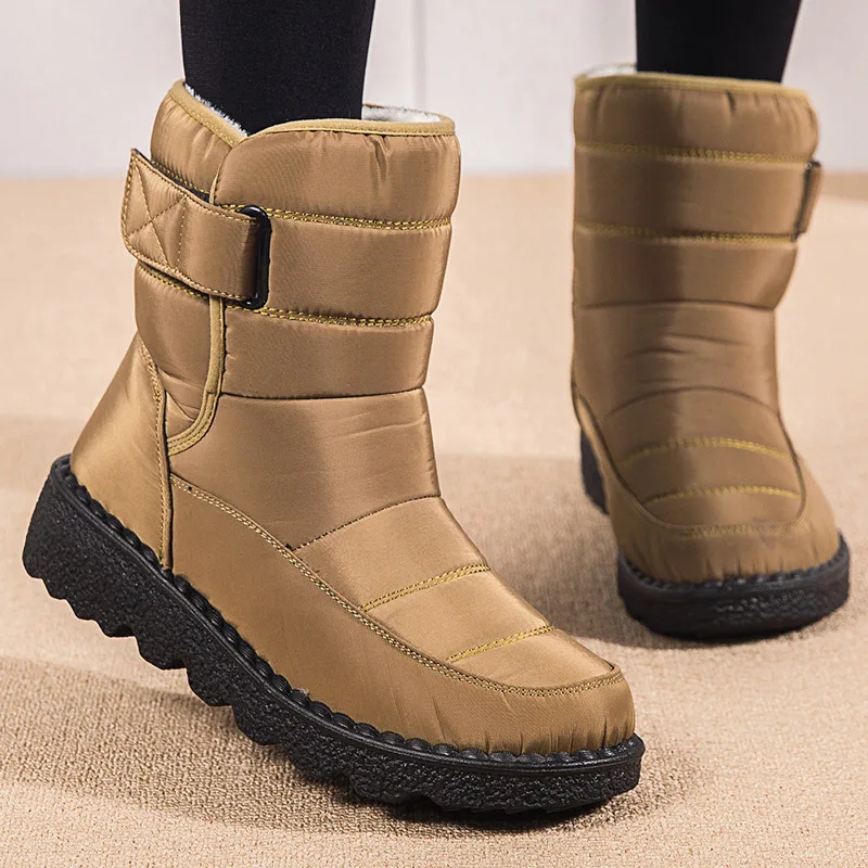 Women Boots 2021 New Winter Boots With Platform Shoes Snow Botas De Mujer Waterproof Low Heels Ankle Boots Female Women Shoes 