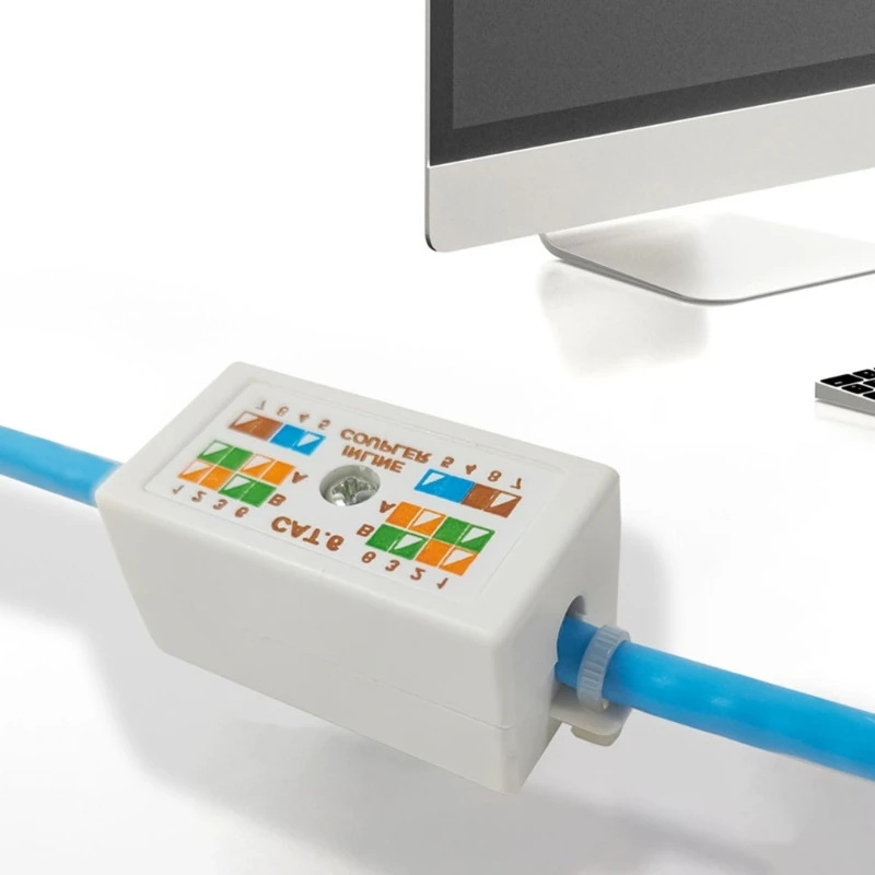 Boîte de jonction T8WC Cat6, connecteurs d'épissure RJ45, coupleur de Type vers le bas non blindé pour accessoires de câbles Ethernet Cat6