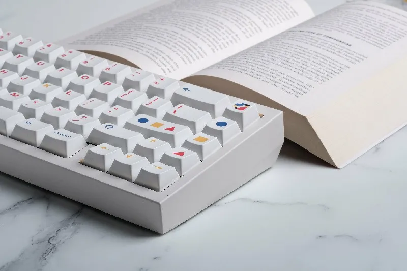 QwertyKeys QK65 Keycap Set für Mechanische Tastatur, Kirsche 
