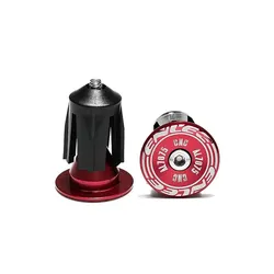 Premium Aluminium Alloy Bike Handlebar End Caps - Durable Grip Plugs (PengZhang red)