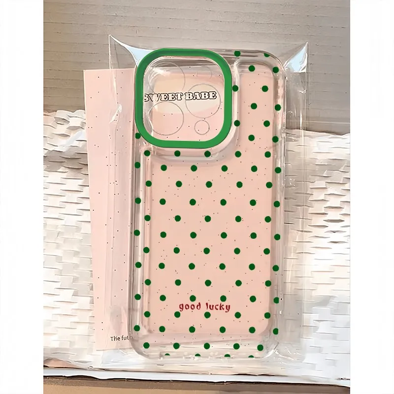 Elegant Green Wave Design Phone Case with Clear Back Cover