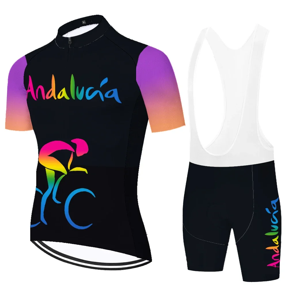 Andalucia cycling team jersey men spain bicycle Clothing ​summer quick dry 20D gel pad ropa de ciclismo para hombre