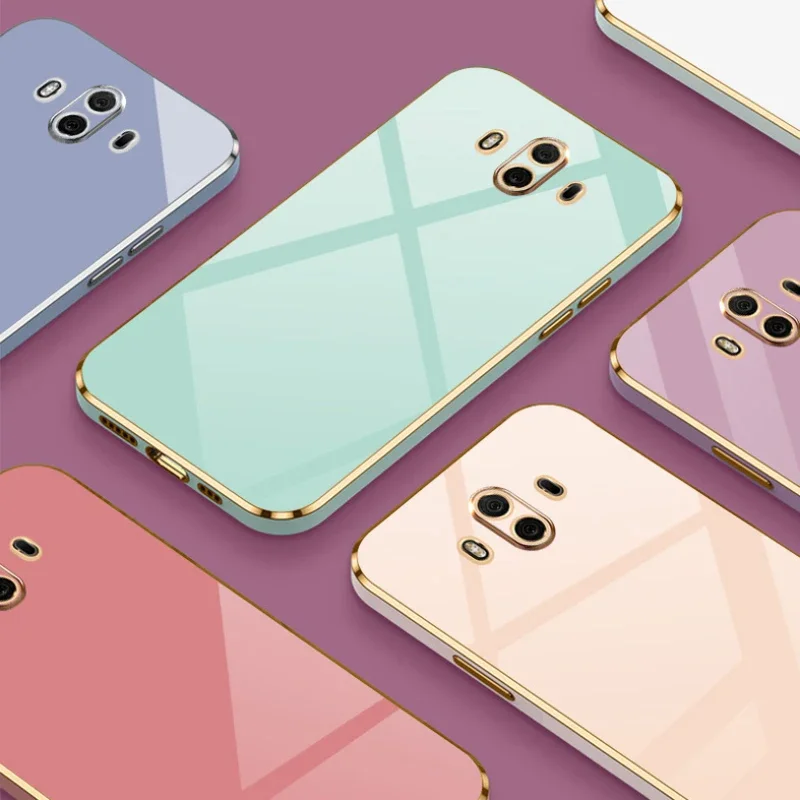 Роскошный чехол для Huawei Mate 10, квадратное покрытие, искусственная кожа, чехол для телефона, противоударный силиконовый чехол-накладка