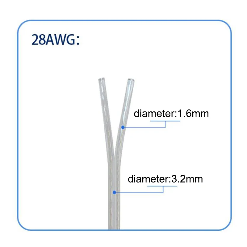 Transparent 2-Core Copper Wire Parallel Cable
