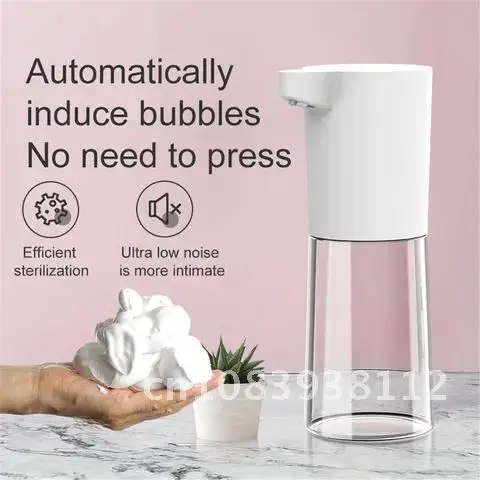 

Automatic Foam Dispenser 500ml Induction Bathroom Hands-Free Foaming IR Sensor Touch Container