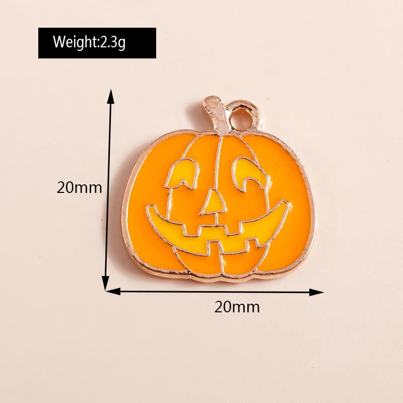 10 stücke Emaille Halloween Schädel Skelett Charms Penants für Halskette Ohrringe DIY Armband handgemachte Schmuck Zubehör Ergebnisse – Detail 11