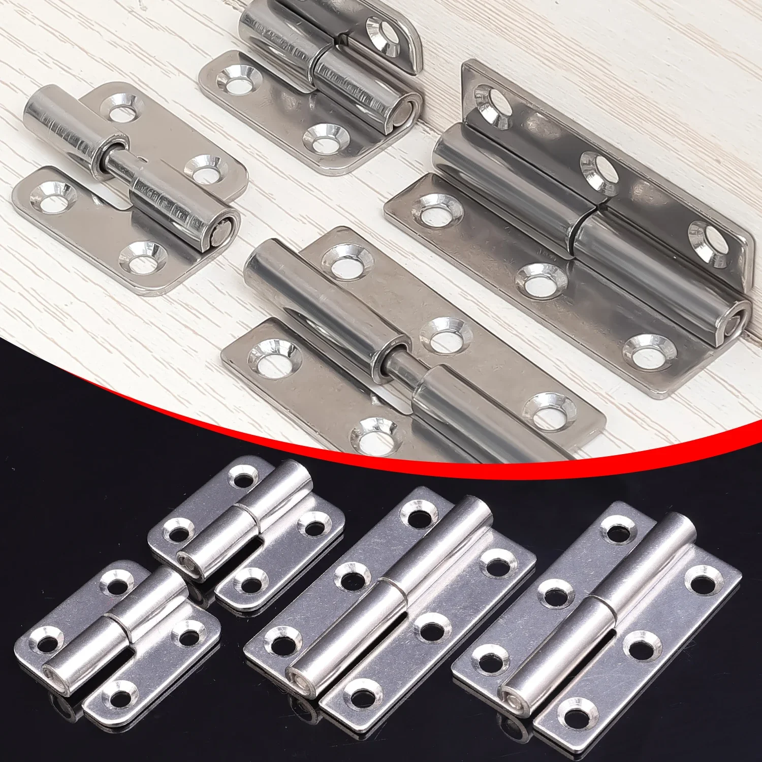 1/5pcs Stainless Steel Removable Hinge Heavy Duty Casement Detachable Hinges Slip Joint Lift Flag Off Door Furniture Hardware stainless steel hinges door hinges