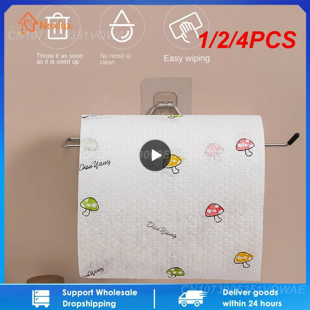 1/2/4PCS Hand Towel Owels Dish Cloth Printing Disposable Thick Lazy Rag Wet Dual-purpose Kitchen Toilet Cleaning Paper