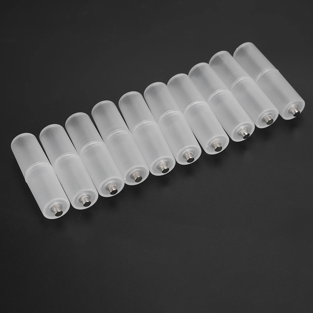 Battery Converter Adapter 10PCS Battery Converter AAA to AA Size Cell Battery Converter Adapter Batteries Holder Case Switcher