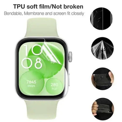 5PCS Screen Protector For Huawei Watch Fit 3/4/4Pro/5Pro Anti Scratch Clear TPU Hydrogel Film Huawei Accessories Protective film - Image 7