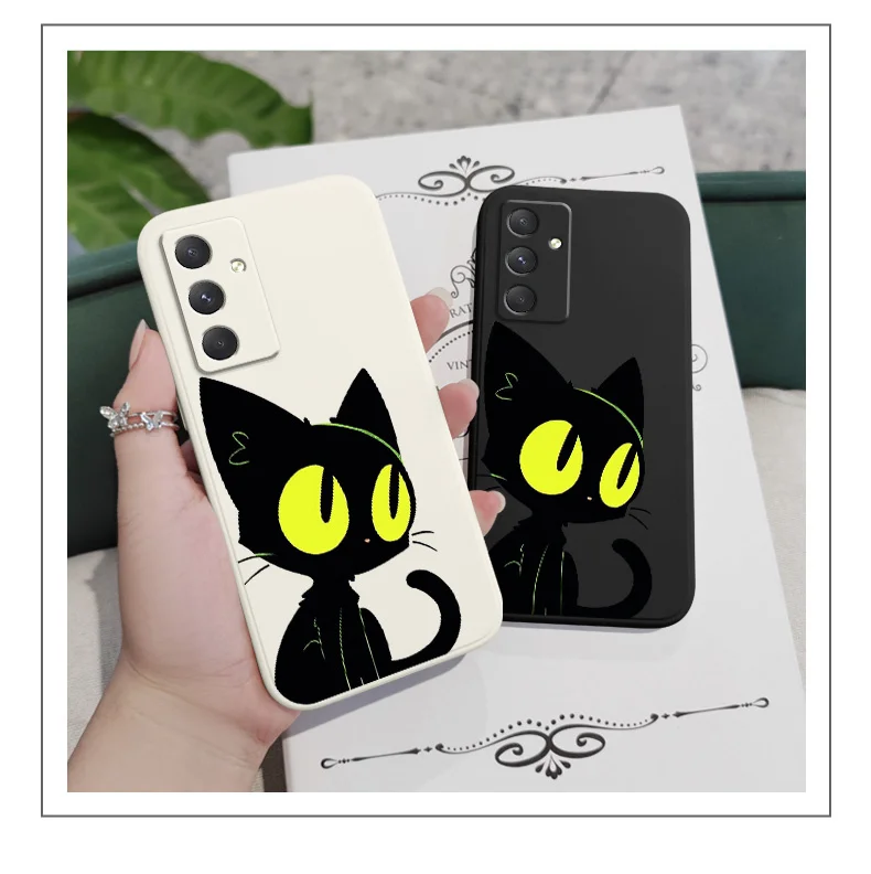 Fluoreszierende Katze Handyhülle für Samsung Galaxy A17 A07 A56 A36 A26 A16 A06 A55 A35 A25 A15 A05 A54 A34 A24 A14 A04 Silikonhülle – Detail 3