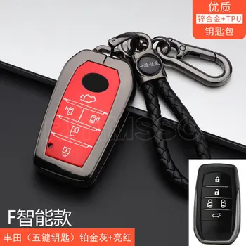 5 6 pulsanti in lega di zinco Tpu custodia per chiave auto per Toyota Alphard Vellfire 30 AH30 2016 ~ 2020 accessori per anello portachiavi - 5 6 pulsanti in lega di zinco Tpu custodia per chiave auto per Toyota Alphard