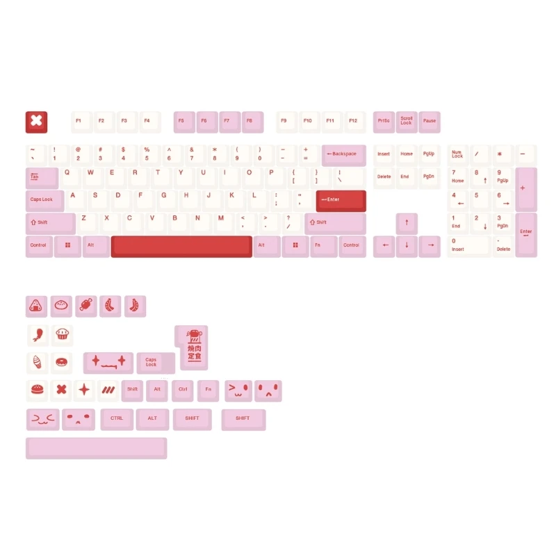 

Keycaps 133PCS DyeSublimation CherryProfile Keycap Set for Mechanical Keyboard P9JB