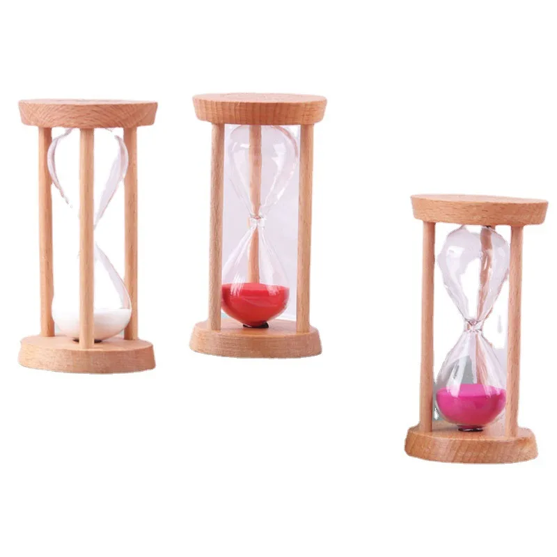 3/5/10/15 Minutes Wooden Hourglass Timer Home Living Room Desktop Decoration Children Birthday Gift Portable Sand Clock