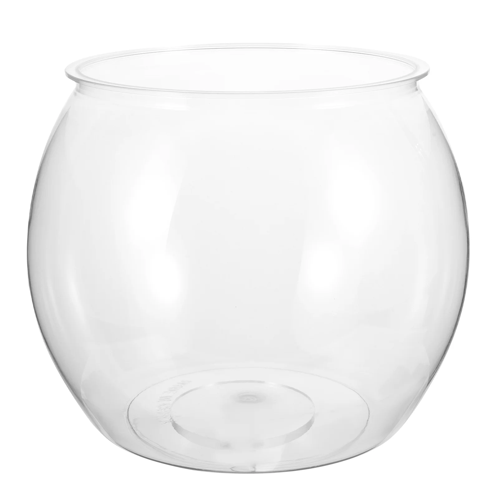 

Transparent Fish Tank Clear Plastic Bowl for Goldfish Living Pots Plants Desk Container