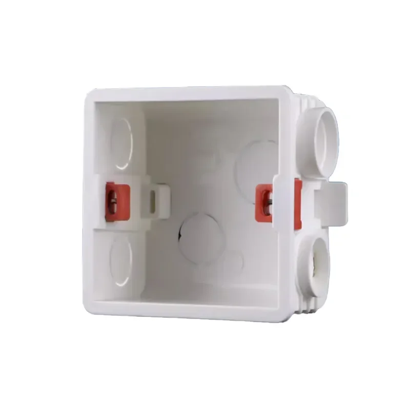 5 Sets Electrical Outlet Mounting Boxes for Type 86 Switch Sockets Recessed Design Wire Slots
