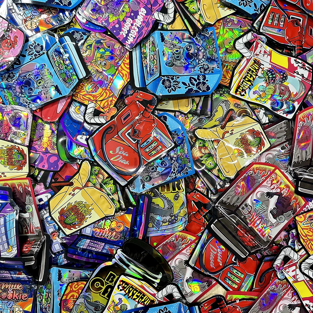 

Голографические подарочные пакеты из лавсара, 100 шт., сюрпризы, канцелярские товары, праздничные Вечеринки, дни рождения, упаковка, искусственные Игровые Наборы для творчества