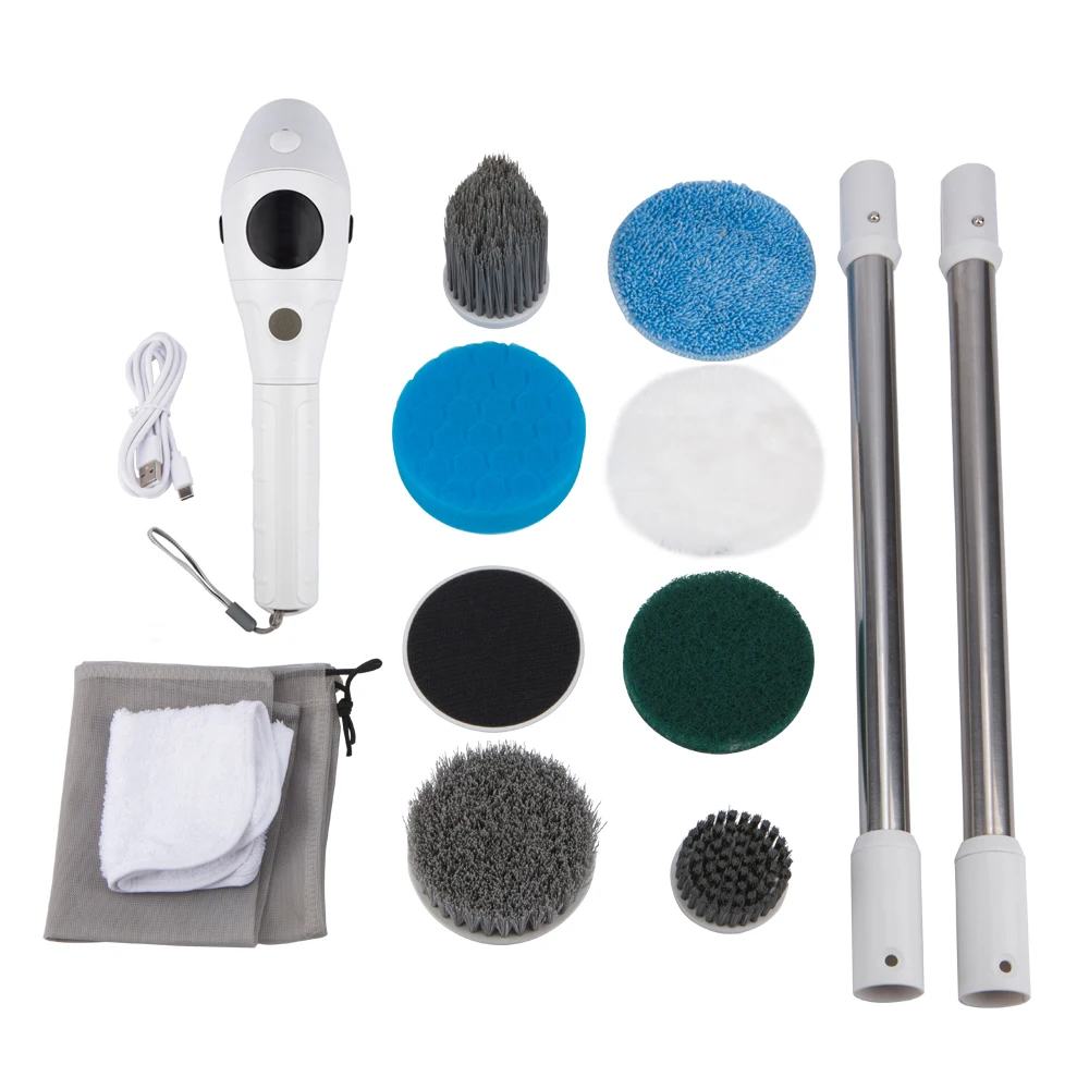 Latumab Electric Spin Scrubber With Long Handle, Cordless