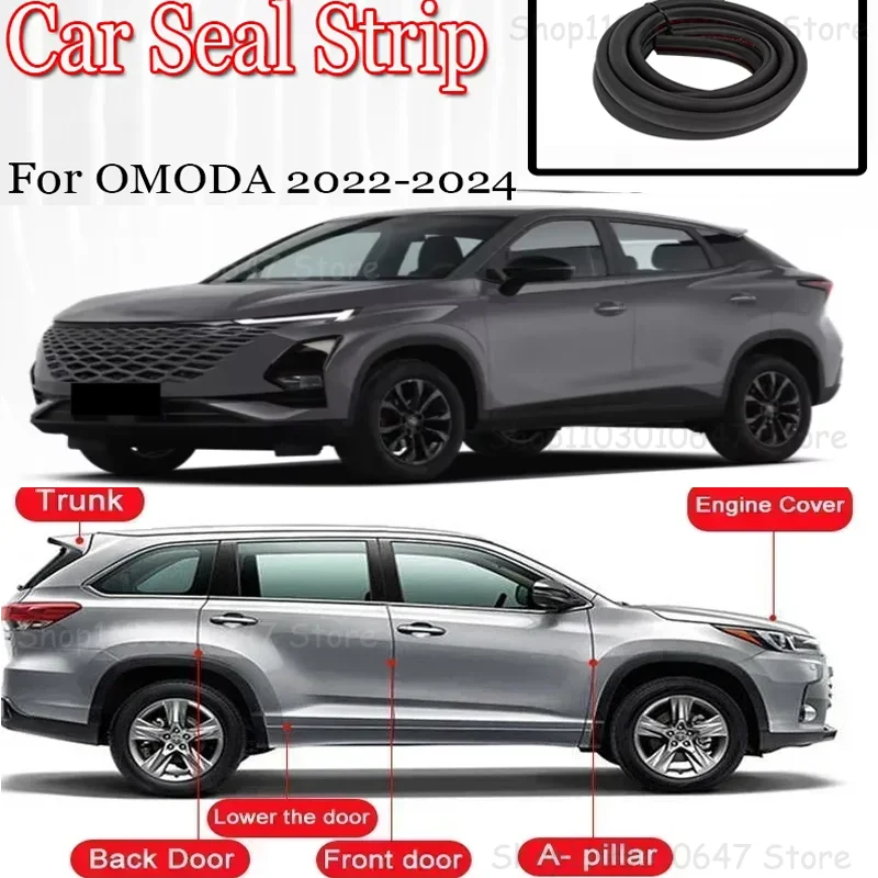 OMODA Sportage Seltos 자동차 도어 에지 Weatherstrip 자동차 씰 스트립 기둥 소음 방풍 보호 자동 실란트 액세서리