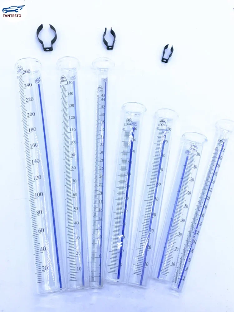 

Free Shipping Glass Tube Cylinder Flow Meter Measuring for Diesel Test Bench 1PCS 32ml 45ml 90ml 100ml 120ml 150ml 260ml