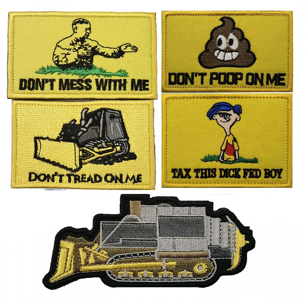 

DON'T MESS ON ME Embroidered Tactical Patches Military Armband Hook&Loop Morale Badges on Backpack Hats Spoof Cloth Stickers