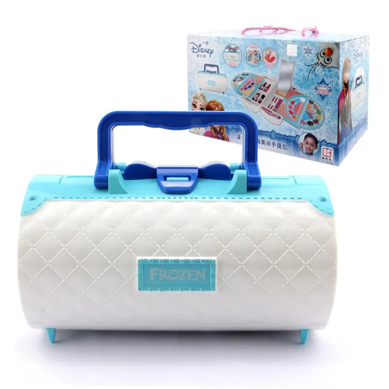 Disney girls Princess frozen Makeup Box Cosmetic Toys handbag snow White Watersoluble Makeup gift toys