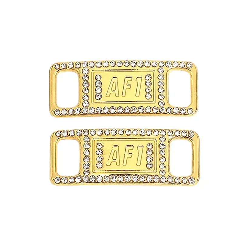 AF1 Diamond Shoe Charms Fashion Laces Buckle Quality Metal Shoelaces Decorations Chapa Air Force One Shoes Accessories 1Pair shoe accessories