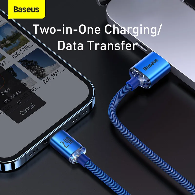 Baseus USB Cable For iPhone 14 13 12 11 Pro Max X Xs Fast Charging Charger For iPhone 8 9 6 6s Mobile Phone Cable Data Wire Cord