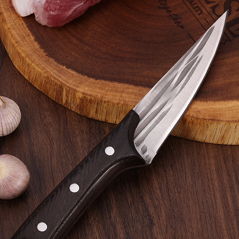 Butcher Boning Knife Slicing Fish Fruit Steak Knife Chef Cleaver Meat Kitchen Knives Hand Forge Blade Wood Handle Barbecue Tools