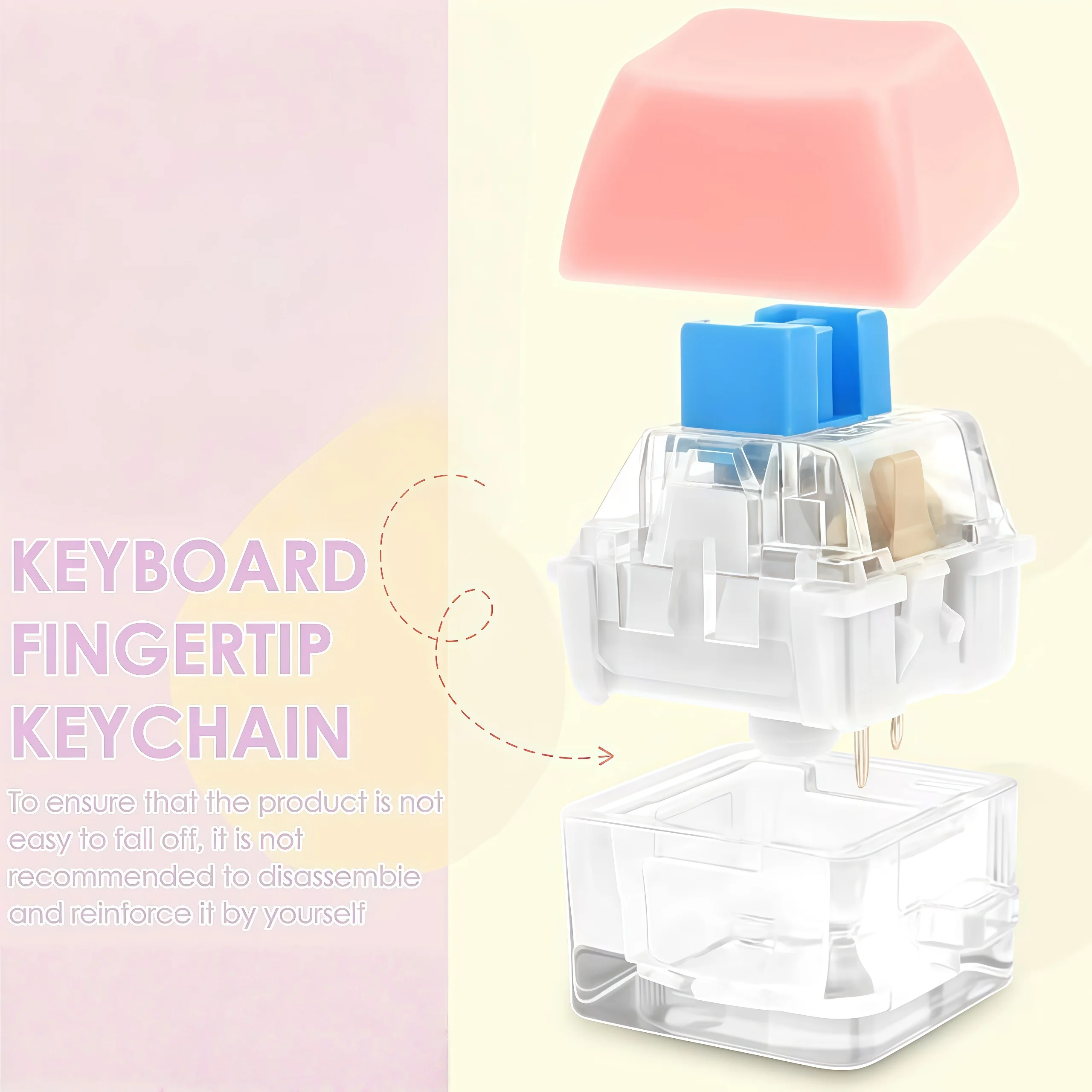 Fidget Decompression Anti-Stress Finger Toy Keychain