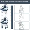 1Pc Bedside Commode with Handles Portable Toilet Chair Seat Height Adjustable Portable Adult Potty Toilet Load 882lb for Seniors 4