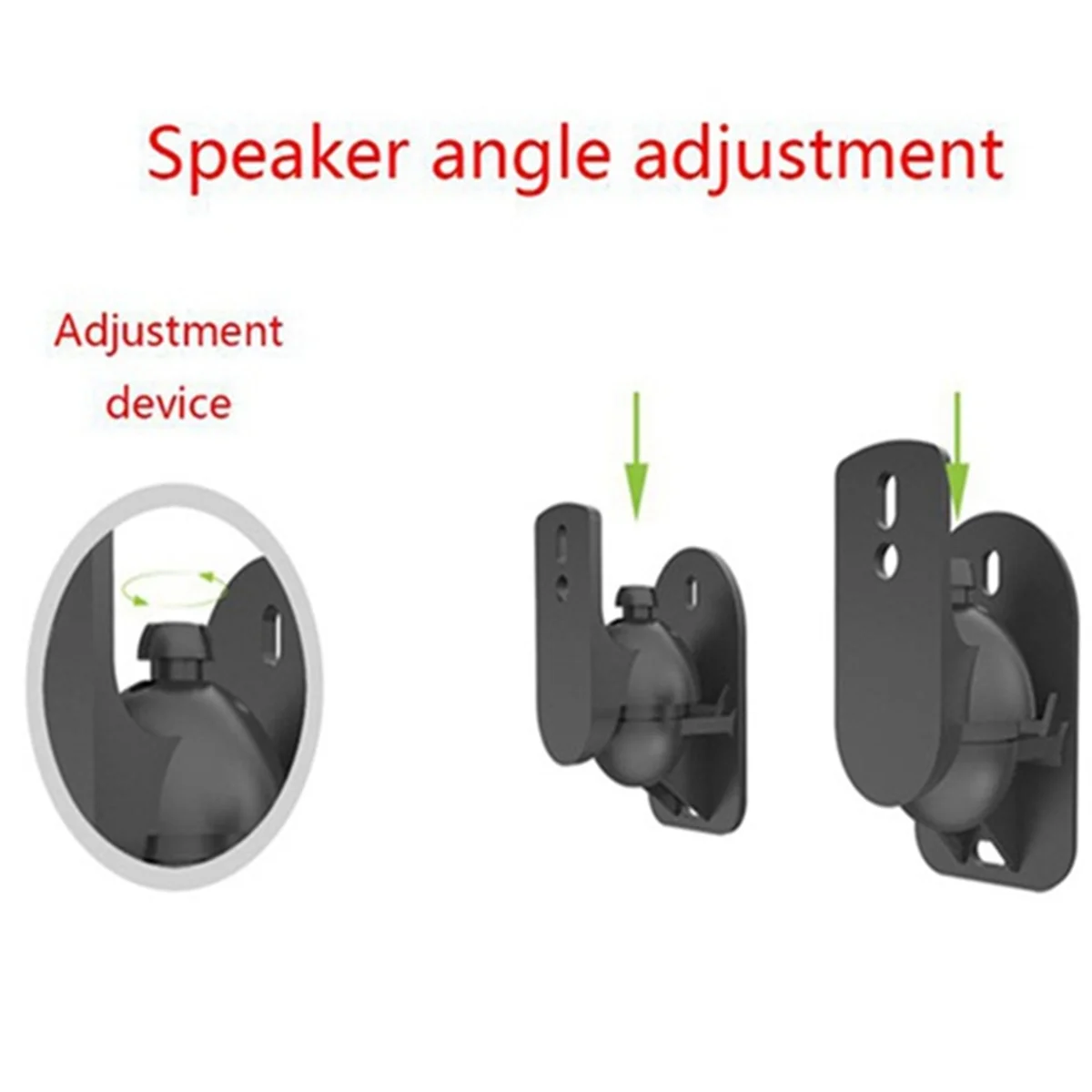 Universal Speaker Wall Mount Bracket Ceiling Stand Clamp with Adjustable Swivel and Tilt Angle Rotation
